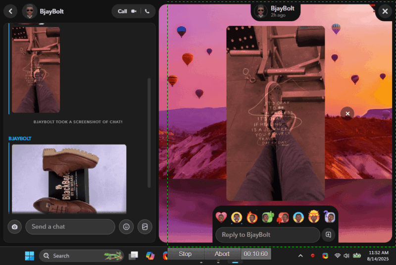 Screenshot Snapchat Screen Via Screen Recording