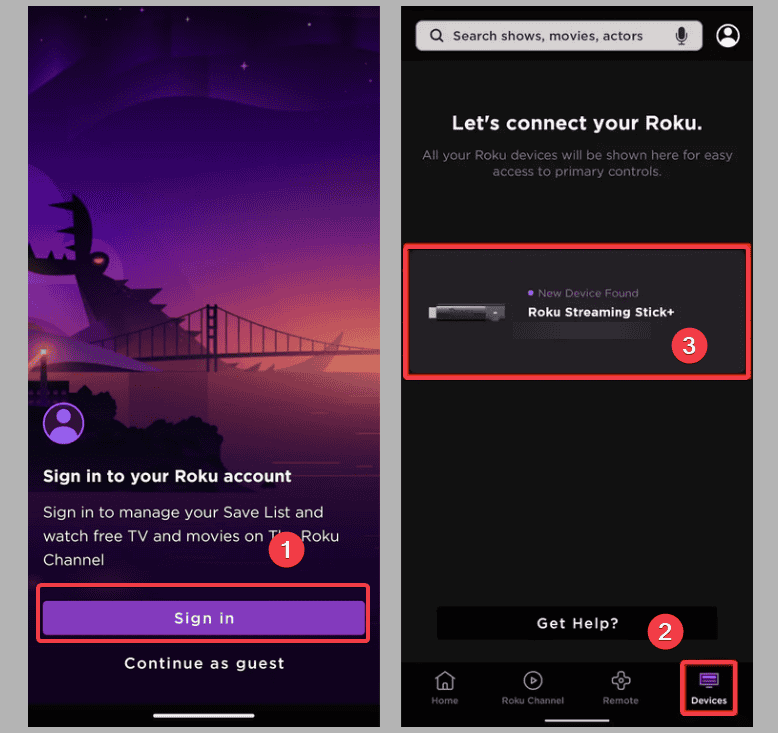 Select Roku Device In Roku App
