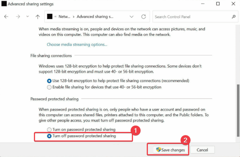 Turn Off Password Protected Sharing