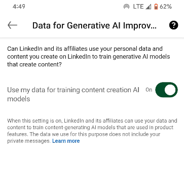 New Linkedin Generative Ai Policy Enabled By Default