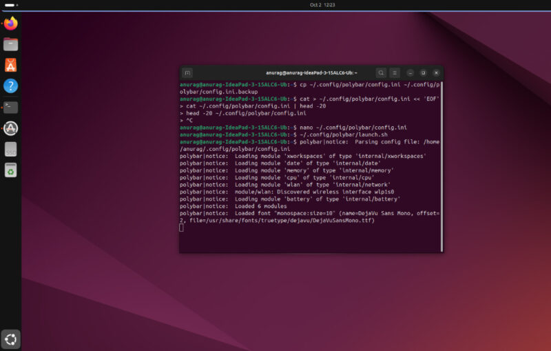 Polybar default script