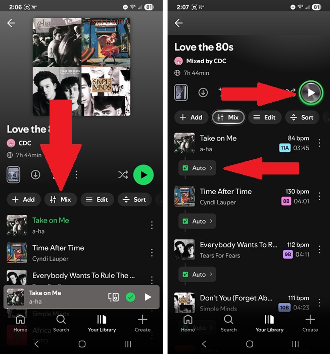 Creating an Auto Spotify Mix on a playlist.