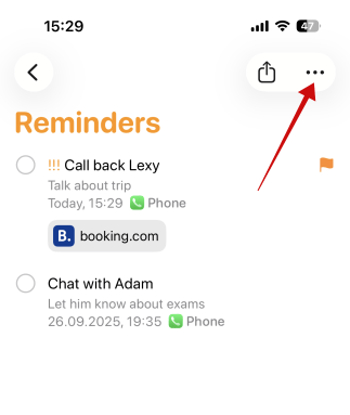 Callback Reminders Ios Dots