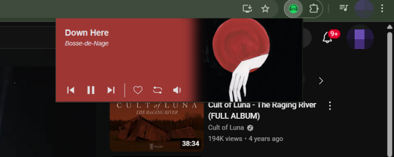 Tune Easy extension letting you adjust music playback in Spotify. 
