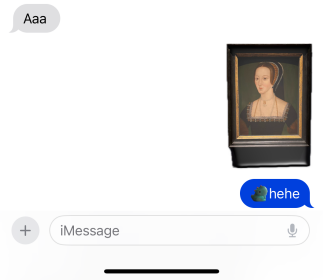 More stickers added in Messages conversation on iPhone.