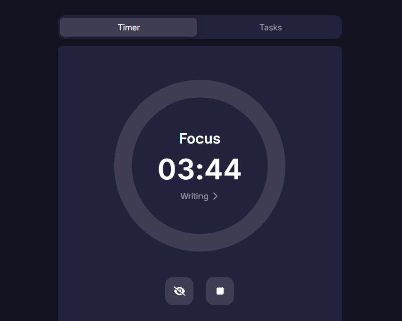 Flowmo timer running