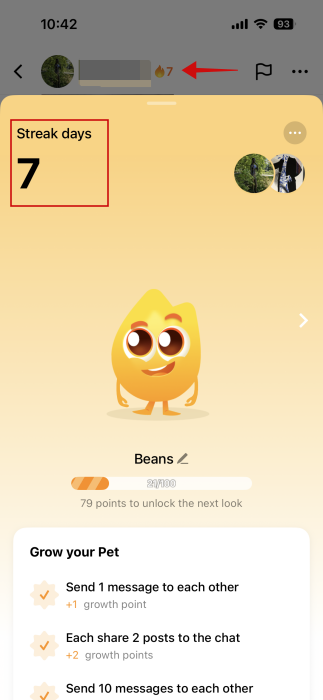 Viewing Streak in TikTok app. 