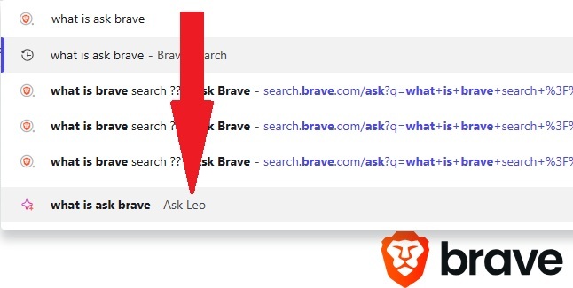 Using Ask Leo in Brave.