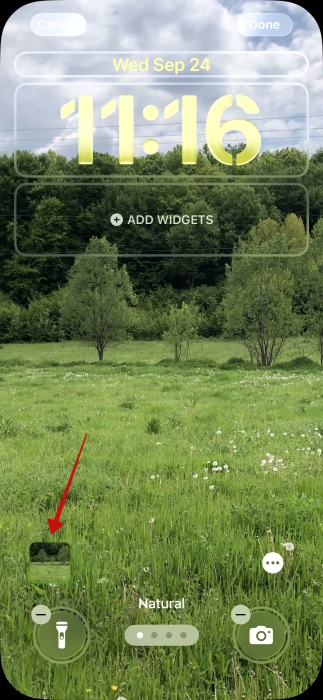 iOS 26 Lock Screen Photo Thumbnail