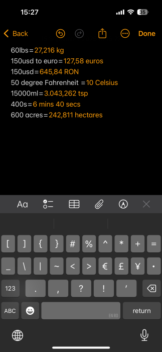 Iphone Calculator Conversions