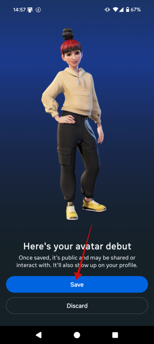 Saving secondary avatar in Instagram on mobile. 