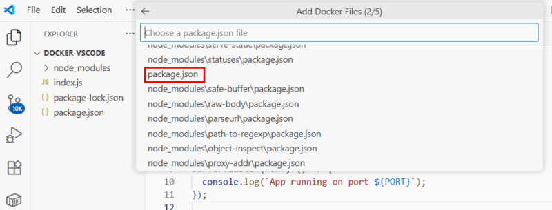 Select Package Json File