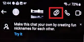 Pressing on "Blend" icon in Instagram DMs in mobile app. 