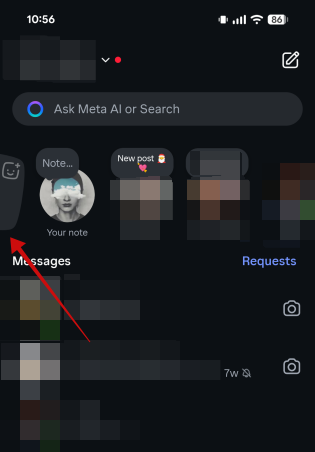 Accessing hidden Quicksnap feature in Instagram mobile app on some Android phones.