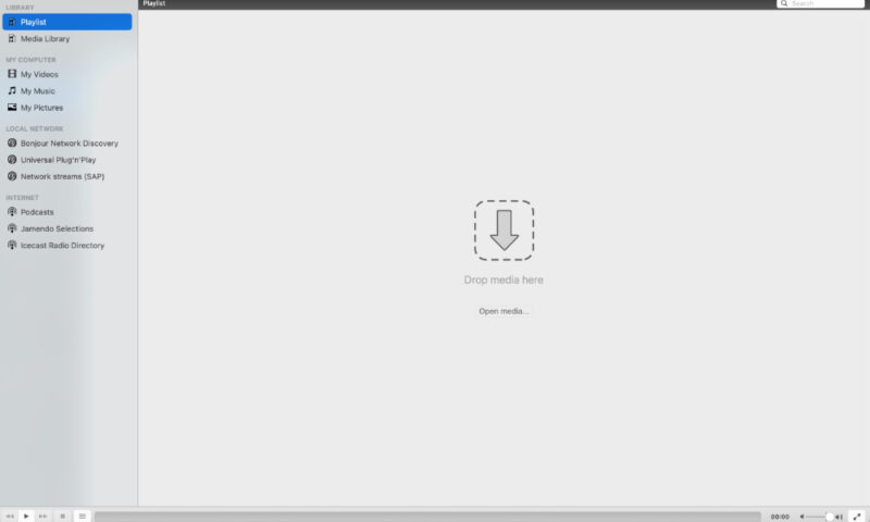 Screenshot showing VLC homepage
