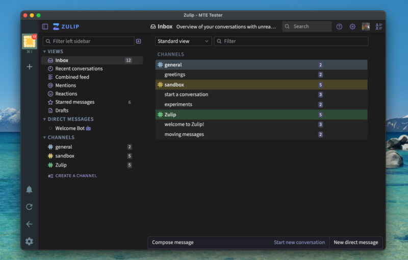 Zulip Channel information