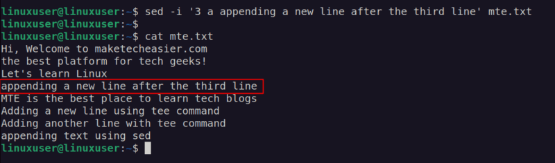 Appending Text At Specific Position
