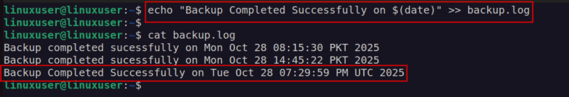 Appending Using Echo