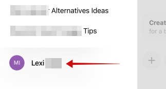 Pressing on name in ChatGPT app on iOS. 