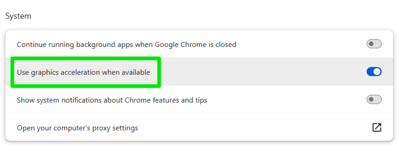 Enabling Hardware Acceleration in Chrome