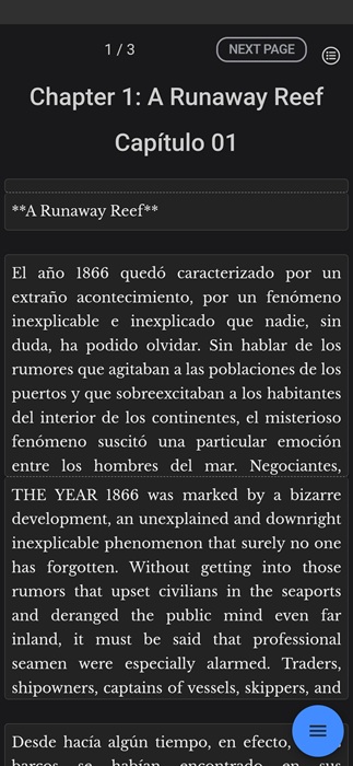 Twenty Thousand Leagues Under the Sea on the Android app.