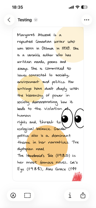 New Document view created with Preview app on iPhone. 