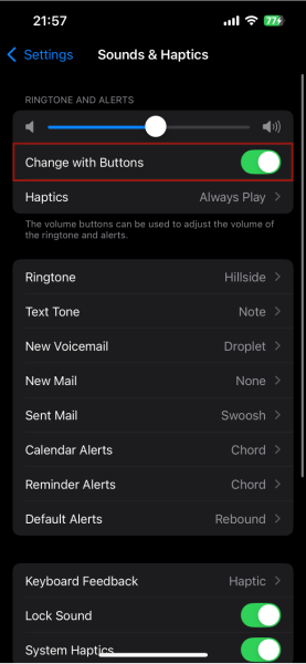 Iphone Change With Buttons