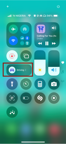 Iphone Control Center Focus Mode