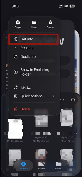 Iphone Preview Get Info