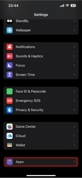 Iphone Settings Apps