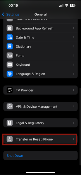 Iphone Settings General
