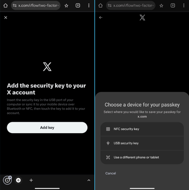 Re Enroll Security Keys
