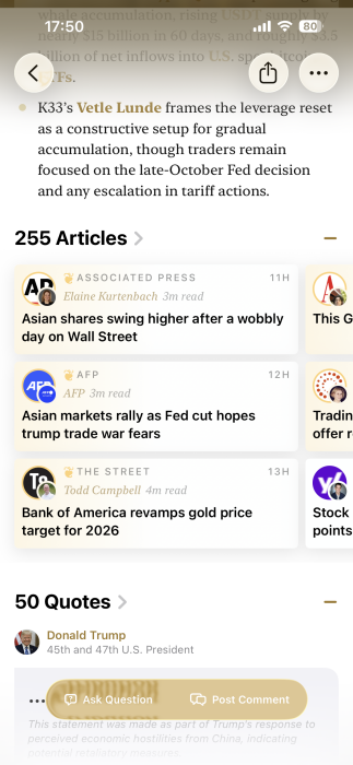 Viewing source articles for AI summary in Particle app. 