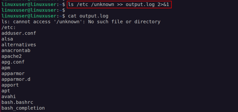 Standard Output And Error