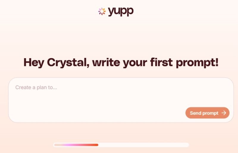Entering a first prompt on Yupp.