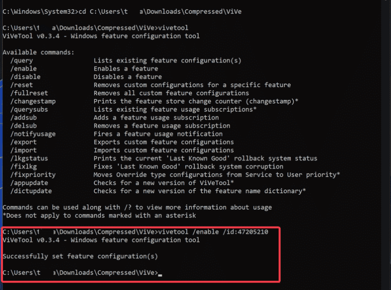 Use Vivetool To Force Enable Start Menu