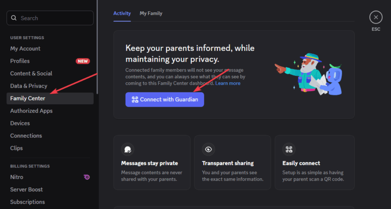 Discord Connect With Guardian