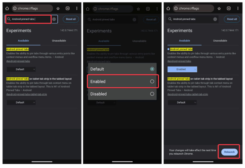 Enable Pinned Tabs In Flags