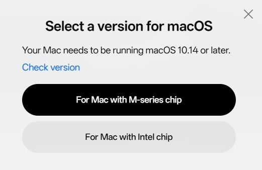 O Connect minimum Mac version needed and chip supported.