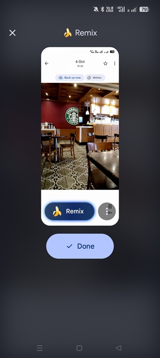 The new edited image will be inserted in the original chat window after pressing "Done."