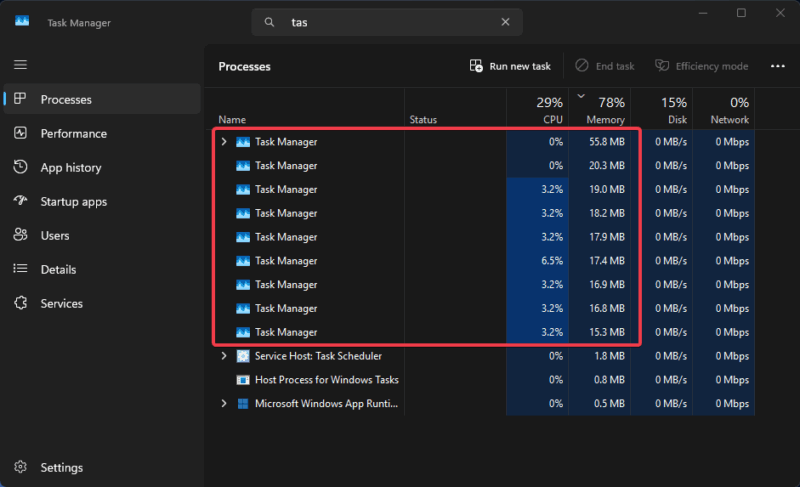 Windows 11 Task Manager Duplication Bug