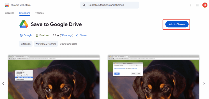 Add Save To Drive From Webstore