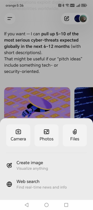 Sharing options for group chat in ChatGPT app.
