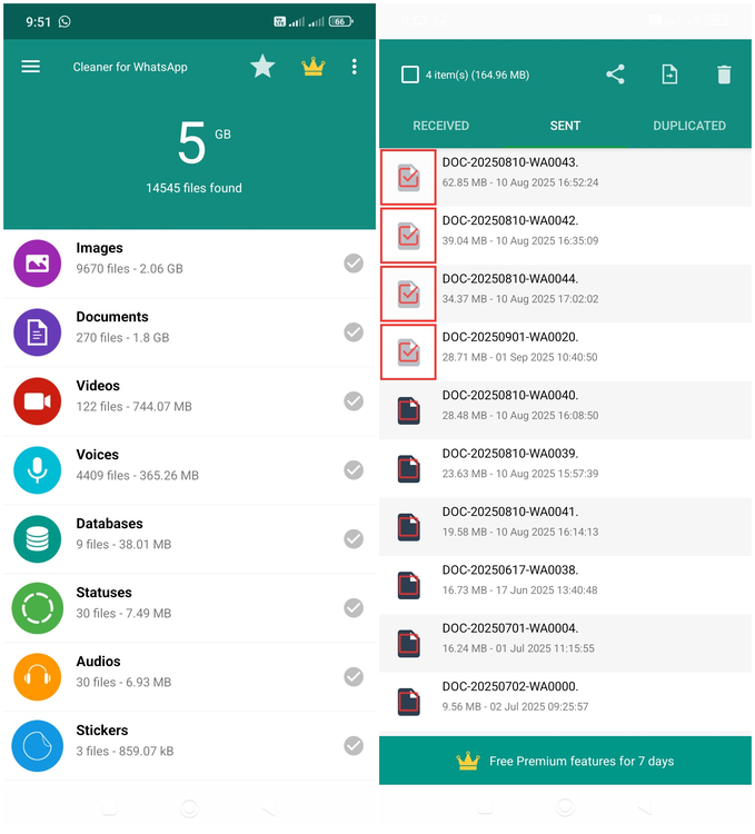 Cleaner For WhatsApp listing data