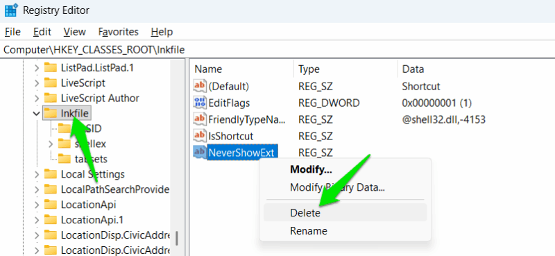 Deleting Registry String in Windows