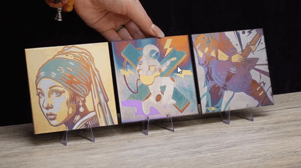 View of color engravings using the EM-Smart Dual 2 series. 