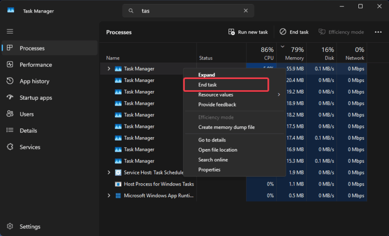 End Task For Task Manager