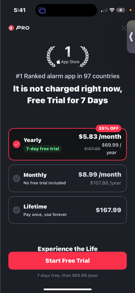Iphone Alarmy Pricing