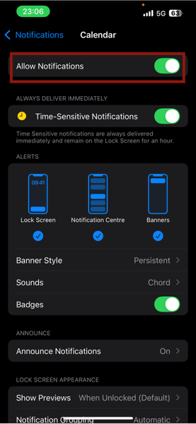 Iphone Allow Notifications