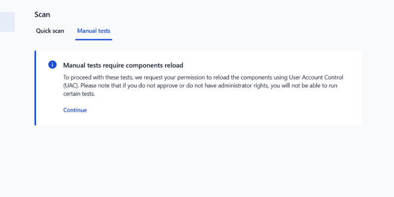 Lenovo Vantage Manual Scan Notice